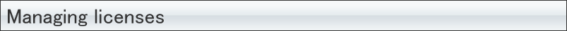 Managing licenses