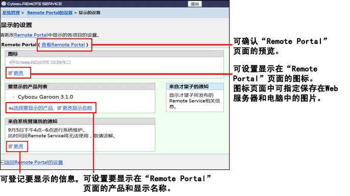 “显示的设置”页面